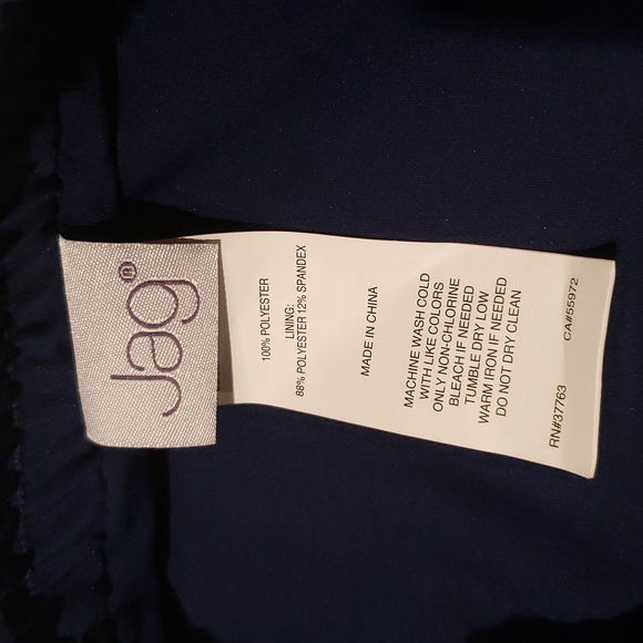 JAG New Solid Skirted Swim Boardshort with Built-in Brief NWT Navy Women's L - Picture 10 of 11